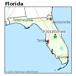 Statewide map of Florida featuring Deedy's base Kissimmee